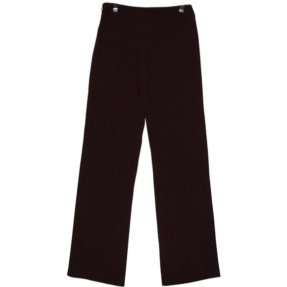 Victoria's Secret Moda Dress Pants 0x 34"inseam Wine Burgundy low rise Flare Leg - Picture 5 of 7